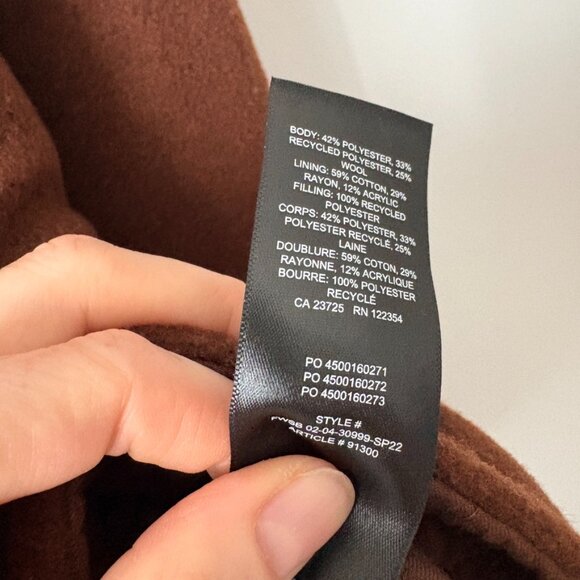 Aritzia Sunday Best Sky Shirt Jacket Cognac Brown Size Medium - Picture 7 of 7